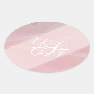 Adesivos Oval de Blush Orquídeas