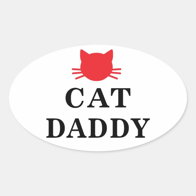 Adesivos Oval de Pai de gato (Frente)