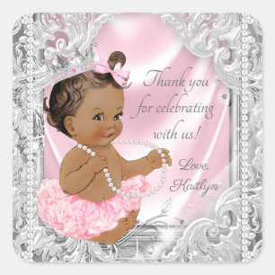 Adesivos para Chá de Bebê de Princesa Afro-America