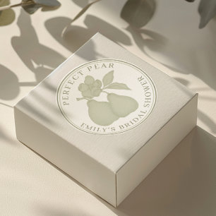 Adesivos para Chá de Bebê Sage Green Perfect Pear
