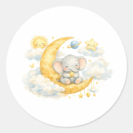 Adesivos para Chá de Bebê Sob a Lua