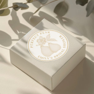 Adesivos para Chá de Noiva Pérola Perfeita Dourada