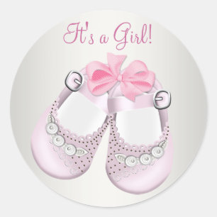 Adesivos para Chuvinha de Bebê Menina Rosa Sapatos
