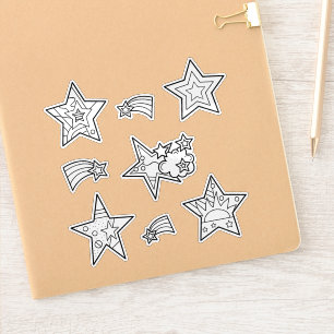 Adesivos para Colorir em Vinil Personalizados Star