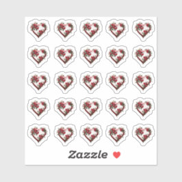 Adesivos para Envelope de Flores Florais Hearts