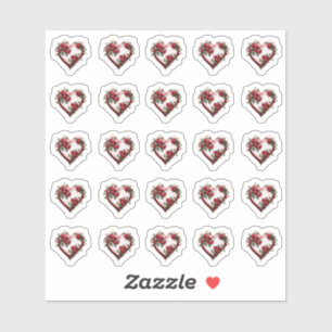 Adesivos para Envelope de Flores Florais Hearts