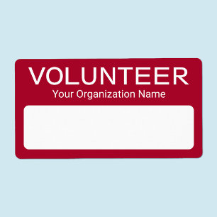 Adesivos para Etiqueta de Nome em Papel de Voluntá