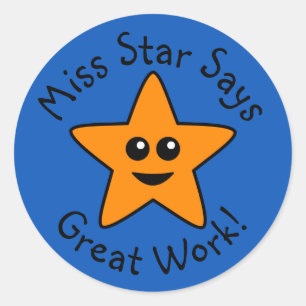 Adesivos para Excelente de estrelas laranja