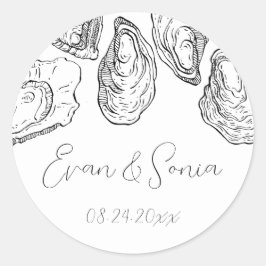 Adesivos para Festa de Abertura de Ostras