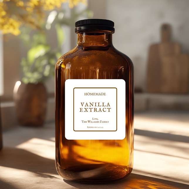 Adesivos para Garrafas de Extrato de Baunilha Case (Criador carregado)