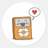 Adesivos para leitores de MP3 em branco