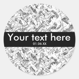 Adesivos para meninos com fumaça abstrata cinza e 