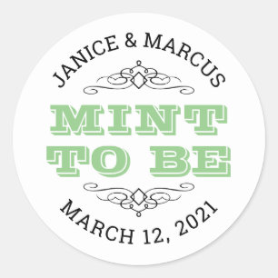 Adesivos para Mint To Be, Adesivos para Favor de M