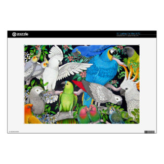 Adesivos Para Notebooks Papagaios do animal de estimação da pele do mundo