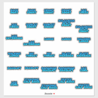 Adesivos para Planejador de Treino de Parte Inferi