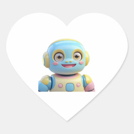 adesivos para robôs sorridentes de laranja azul