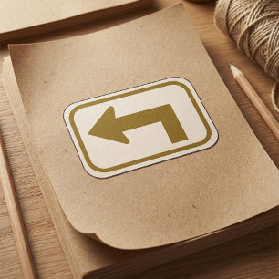 Adesivos para Seta para a Esquerda Castanho