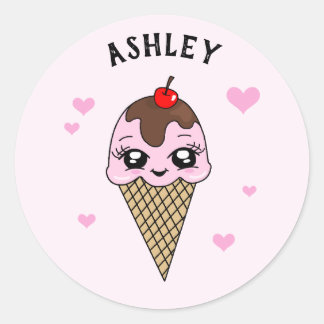 Adesivos para Sorvetes de corte personalizados