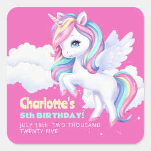 Adesivos para uma festa de aniversário mágica.