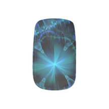 Unhas da sirigaita do brilho da estrela azul