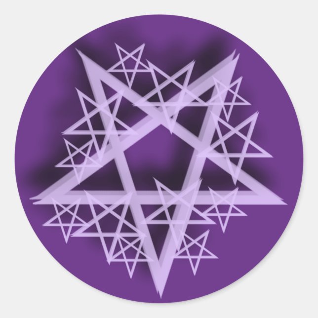adesivos pentagrama púrpura (Frente)
