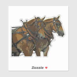 Adesivos Personalizados Belgian Horse Draft Team