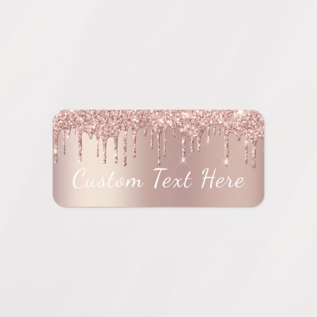 Adesivos Personalizados com Brilho em Rose Gold Te (Design 3)