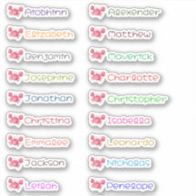 Adesivos Personalizados com Múltiplos Nomes de Vol