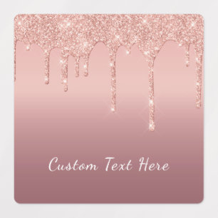 Adesivos Personalizados com Texto Brilho Dourado R
