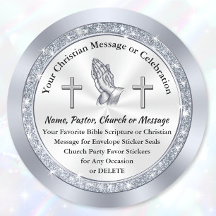Adesivos personalizados cristãos ou de igreja, das
