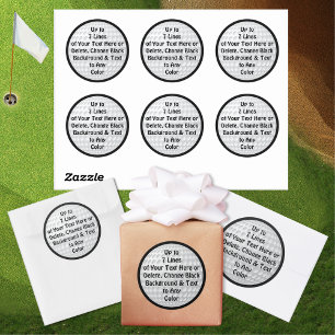 Adesivos personalizados da esfera de golfe ou text