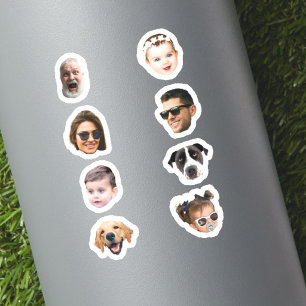 Adesivos Personalizados de 8 Fotos Rostos Vinil Im