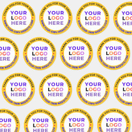 Adesivos Personalizados de Agradecimento Redondos 