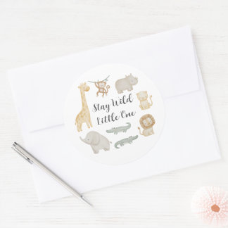 Adesivos Personalizados de Animais da Savana para