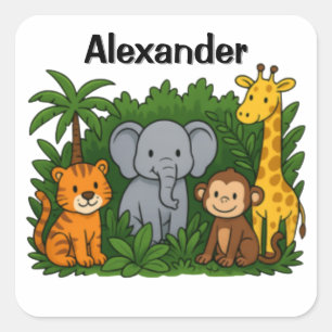 Adesivos Personalizados de Animais da Selva Para c
