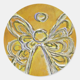 Adesivos personalizados de arte de anjo amarelo pa
