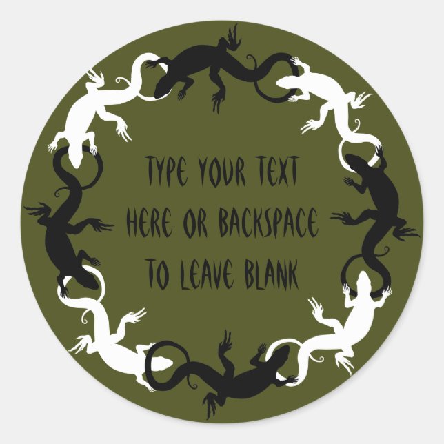 Adesivos Personalizados de Arte Lizard (Frente)
