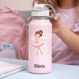 Adesivos personalizados de bailarina rosa