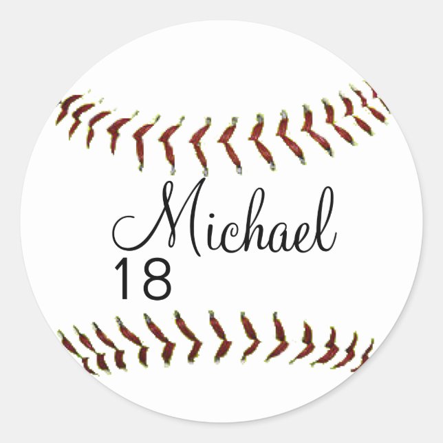 Adesivos personalizados de baseball ou softball (Frente)