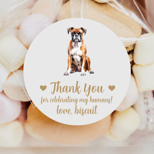 Adesivos Personalizados de Cachorro Boxer para Fav