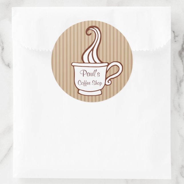 Adesivos Personalizados de Café (Bolsa)
