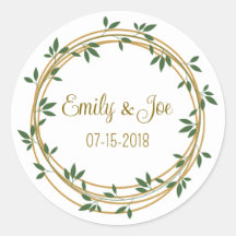 Adesivos personalizados de casamento