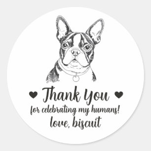 Adesivos Personalizados de Casamento com Boston Te