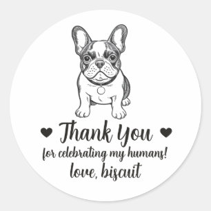 Adesivos Personalizados de Casamento com Bulldog F