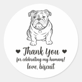 Adesivos Personalizados de Casamento com Bulldog I