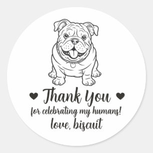 Adesivos Personalizados de Casamento com Bulldog I