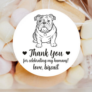Adesivos Personalizados de Casamento com Bulldog I