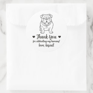 Adesivos Personalizados de Casamento com Bulldog I