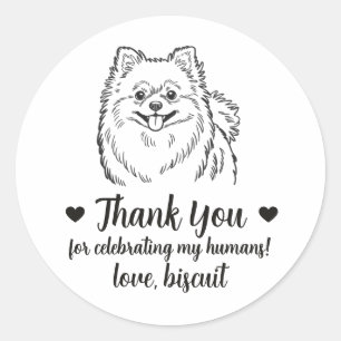 Adesivos Personalizados de Casamento com Cachorro