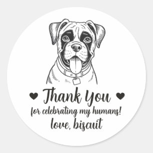 Adesivos Personalizados de Casamento com Cachorro 